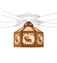  22240 - 13"W Lone Elk Fan Light Shade