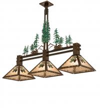  229400 - 45" Long Winter Pine Tall Pines 3 Light Island Pendant