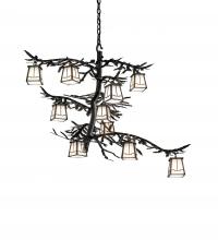  235583 - 39" Wide Pine Branch Valley View 10 Light Chandelier