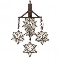  237620 - 26" Wide Moravian Star 5 Light Chandelier