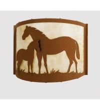  23899 - 12"W Mare & Foal Wall Sconce