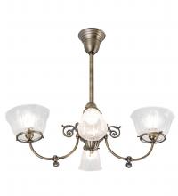  239972 - 28" Long Revival Gas & Electric 4 Light Oblong Chandelier