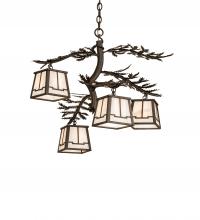  241046 - 26" Wide Pine Branch Valley View 4 Light Chandelier