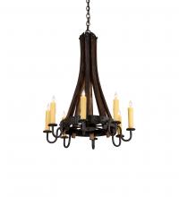 Meyda Green 248830 - 24" Wide Barrel Stave Madera 8 Light Chandelier