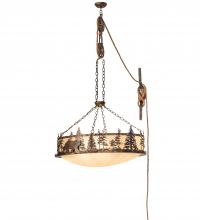  252318 - 36" Long Lone Bear Bartlett Inverted Pendant