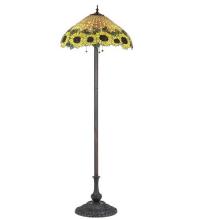  47996 - 63"H Wicker Sunflower Floor Lamp