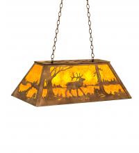  51895 - 33" Long Elk at Lake Oblong Pendant