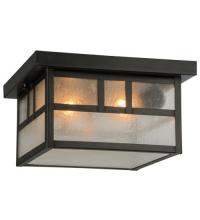  52694 - 12"Sq Hyde Park Double Bar Mission Flushmount