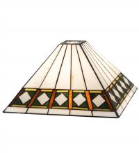  67923 - 14" Square Diamond Band Mission Shade