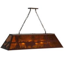  68092 - 48" Long Buffalo at Lake Oblong Pendant