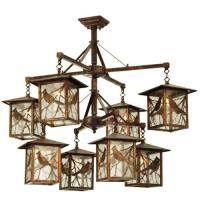  69250 - 42" Wide Seneca Song Bird 8 Light Hanging Lantern Chandelier