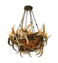  81310 - 56"W Antlers Elk Chandelier