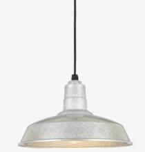  H-15114-96/CB8-96 - 14" Warehouse Shade with 8' Cord Pendant - Galvanized