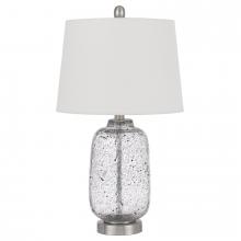  BO-3037TB - Solaro distressed glass table lamp with hardback taper drum shade