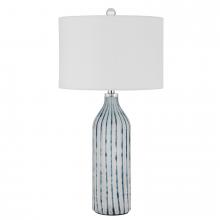  BO-3042TB - Inveruno glass table lamp with hardback drum shade