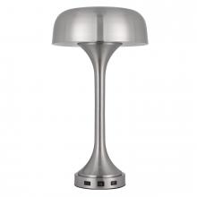  BO-3053TB-BS - 40W x 2 Mushroom cloud metal desk lamp with 1 USB and 1 TYPE C USB charging ports