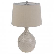  BO-3064TB-2 - 150W 3 way Bogalusa ceramic table lamp.