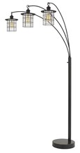  BO-2668-3L-DB - Silverton Arc Floor Lamp With Glass Shades (Edison Bulbs included)