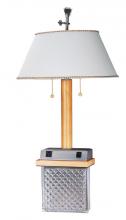  BO-621 - 60WX2 DESK LAMP W/OUTLET & JACK