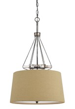  FX-3538/1P - 60W X 3 Cresco Pendant W/Burlap Sh (Edison Bulbs Not included)