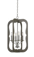  FX-3682-4 - 40W X 4 Portici Wood Pendant Fixture (Edison Bulbs Not included)