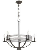  FX-3733-5 - 60W X 5 Brig Metal Chandelier