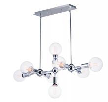  11348PC/BUL-G40-CL - Molecule 8-Light Pendant with G40 CL LED Bulbs