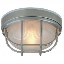  Z395-SS - Round Bulkhead 1 Light Large Flush/Wall Mount in Stainless Steel