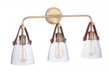  51303-VB - Hagen 3 Light Vanity in Vintage Brass