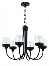  58126-FB - Wrenn 6 Light Chandelier in Flat Black