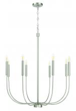  59828-BNK - Traci 8 Light Chandelier in Brushed Polished Nickel