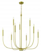  59829-SB - Traci 9 Light Chandelier in Satin Brass