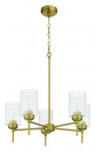  60525-SB - Claire 5 Light Chandelier in Satin Brass