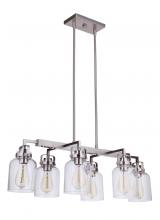  53676-BNK - Foxwood 6 Light Island in Brushed Polished Nickel