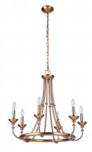  53726-SB - Marlowe 6 Light Chandelier in Satin Brass