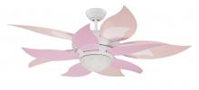  BL52W10-PNK - 52" Bloom in White w/ Pink/White Blades