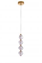  59490-SB-LED - Jackie 4 Light LED Pendant in Satin Brass