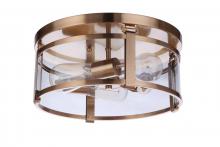  55383-SB - Elliot 3 Light Flushmount in Satin Brass