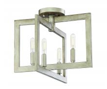  44954-GT - Portrait 4 Light Semi Flush in Gold Twilight