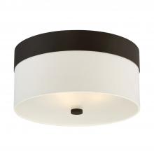  293-DB - Libby Langdon Grayson 3 Light Dark Bronze Flush Mount