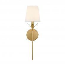  531-GA - Broche 1 Light Antique Gold Sconce