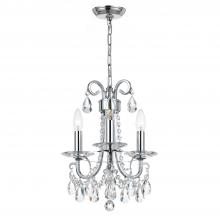  6823-CH-CL-S - Othello 3 Light Swarovski Strass Crystal Polished Chrome Mini Chandelier