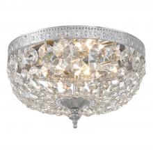  710-CH-CL-I - Crystorama 2 Light Clear Italian Crystal Polished Chrome Flush Mount