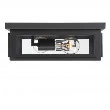  BYR-80100-MK - Byron 2 Light Matte Black Outdoor Flush Mount