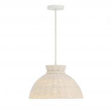  RES-10520-MT - Reese 1 Light Matte White Pendant