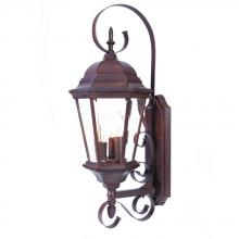  5413BW - New Orleans Collection Wall-Mount 3-Light Outdoor Burled Walnut Light Fixture