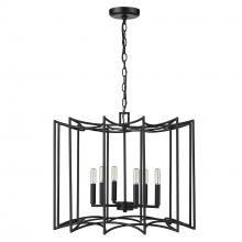  IN10051BK - Rhian 8-Light Matte Black Pendant