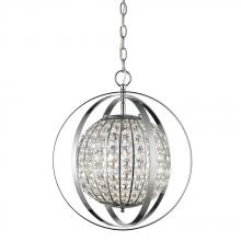  IN11095PN - Olivia Indoor 1-Light Pendant W/Crystal In Polished Nickel