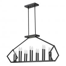  IN20010BK - Luca 14-Light Matte Black Island Pendant