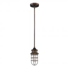  IN21149ORB - Virginia Indoor 1-Light Mini Pendant W/Metal Cage In Oil Rubbed Bronze